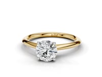 Daisy Round Cut Diamond Floral Solitaire Ring