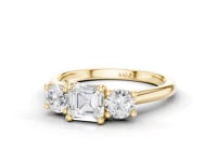 Forget-Me-Not Asscher Cut Diamond Trilogy Ring