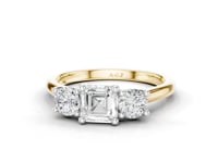 Forget-Me-Not Asscher Cut Diamond Trilogy Ring