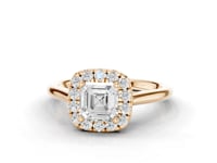 Hyacinth Asscher Cut Diamond Halo Ring