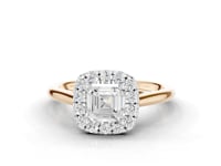 Hyacinth Asscher Cut Diamond Halo Ring
