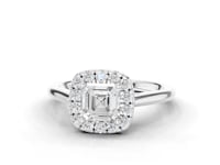 Hyacinth Asscher Cut Diamond Halo Ring