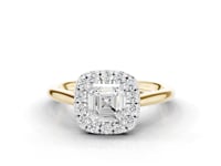 Hyacinth Asscher Cut Diamond Halo Ring