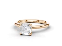 Lily Asscher Cut Diamond Ring With Hidden Halo