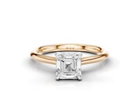 Lily Asscher Cut Diamond Ring With Hidden Halo