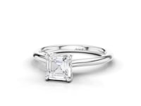 Lily Asscher Cut Diamond Ring With Hidden Halo