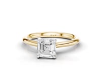 Lily Asscher Cut Diamond Ring With Hidden Halo