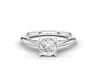 Camellia Cushion Cut Diamond Solitaire Ring With Hidden Stone