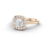 Hyacinth Cushion Cut Diamond Halo Ring