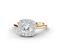 Hyacinth Cushion Cut Diamond Halo Ring