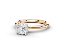 Lily Cushion Cut Diamond Ring With Hidden Halo