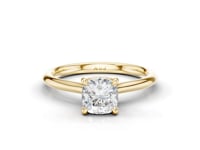 Lily Cushion Cut Diamond Ring With Hidden Halo