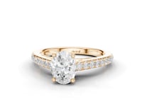 Calla Oval Cut Decorative Diamond Solitaire Ring With Hidden Stone