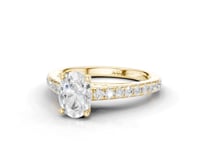 Calla Oval Cut Decorative Diamond Solitaire Ring With Hidden Stone