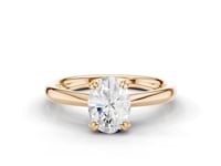 Caspia Oval Cut Double Claw Diamond Solitaire Ring