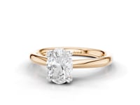 Caspia Oval Cut Double Claw Diamond Solitaire Ring