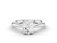 Caspia Oval Cut Double Claw Diamond Solitaire Ring