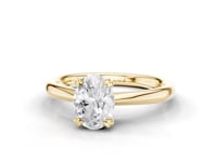Caspia Oval Cut Double Claw Diamond Solitaire Ring