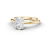 Caspia Oval Cut Double Claw Diamond Solitaire Ring