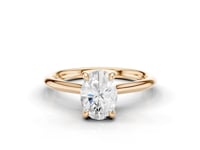 Lily Oval Cut Diamond Ring With Hidden Halo