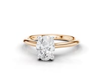 Lily Oval Cut Diamond Ring With Hidden Halo