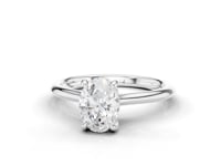 Lily Oval Cut Diamond Ring With Hidden Halo
