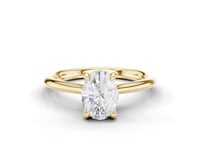 Lily Oval Cut Diamond Ring With Hidden Halo