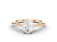 Lupin Oval Cut Diamond Solitaire Ring