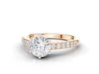 Crocus Round cut Diamond Accent Ring