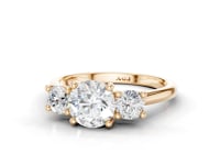 Forget-Me-Not Round Cut Diamond Trilogy Ring