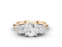 Forget-Me-Not Round Cut Diamond Trilogy Ring