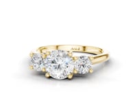 Forget-Me-Not Round Cut Diamond Trilogy Ring