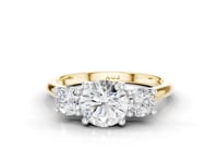 Forget-Me-Not Round Cut Diamond Trilogy Ring
