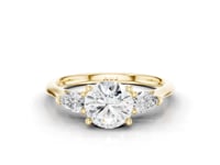 Foxglove Round Cut Diamond Trilogy Ring