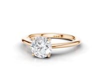 Lupin Round Cut Diamond 4 Claw Solitaire Ring