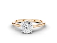 Lupin Round Cut Diamond 4 Claw Solitaire Ring
