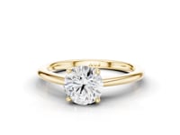 Lupin Round Cut Diamond 4 Claw Solitaire Ring