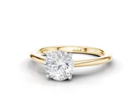 Lupin Round Cut Diamond 4 Claw Solitaire Ring