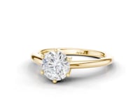Violet Round Cut Diamond 6 Claw Solitaire Ring