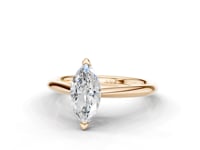 Camellia Marquise Cut Diamond Solitaire Ring With Hidden Stone