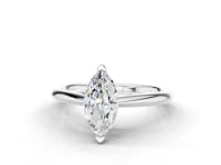 Camellia Marquise Cut Diamond Solitaire Ring With Hidden Stone