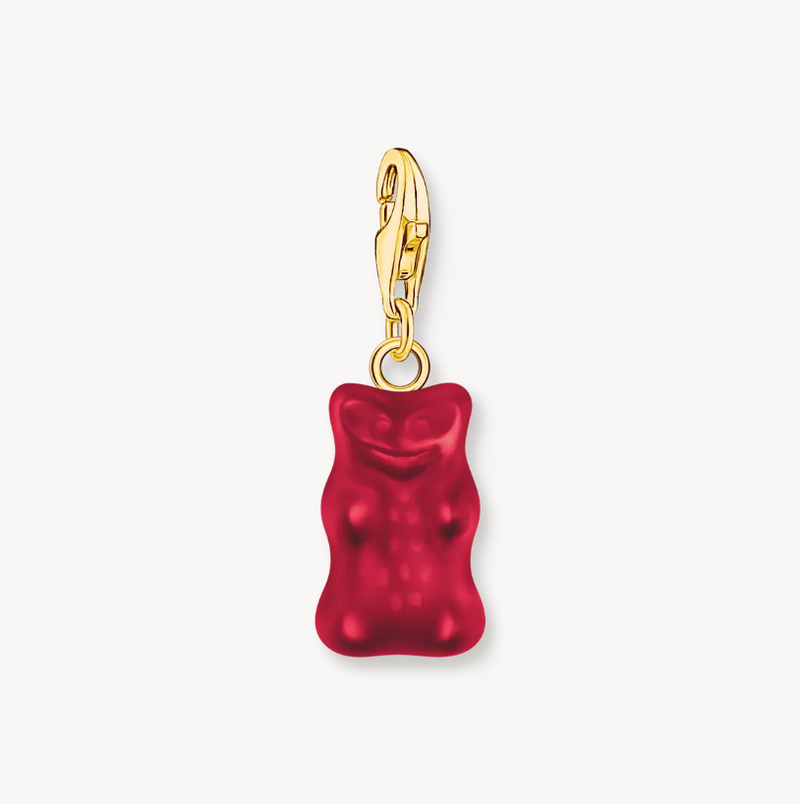 Thomas Sabo Gold Plated Sterling Silver Red Haribo GoldBear Charm