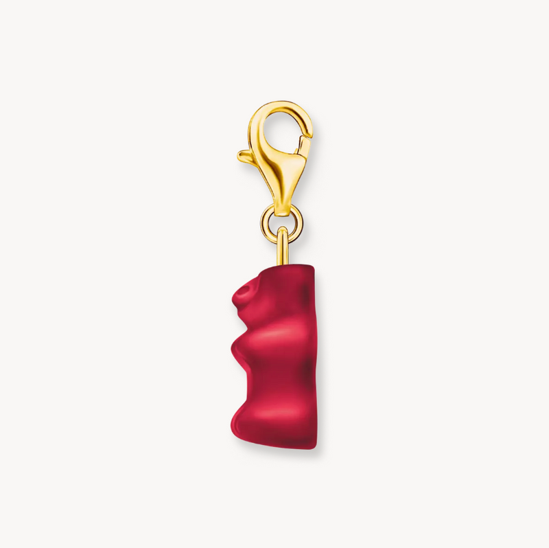 Thomas Sabo Gold Plated Sterling Silver Red Haribo GoldBear Charm