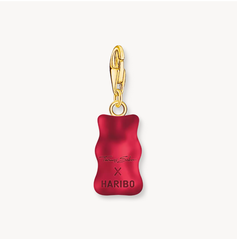 Thomas Sabo Gold Plated Sterling Silver Red Haribo GoldBear Charm