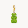 Thomas Sabo Gold Plated Sterling Silver Green Haribo GoldBear Charm