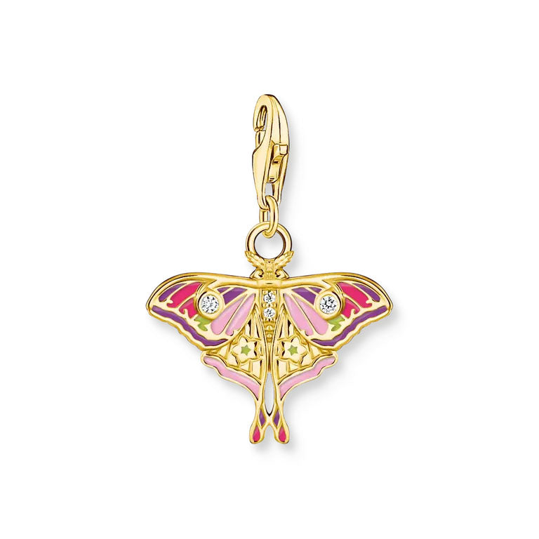 Thomas Sabo Gold Plated Sterling Silver Moth Charm Pendant