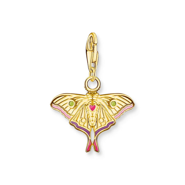 Thomas Sabo Gold Plated Sterling Silver Moth Charm Pendant