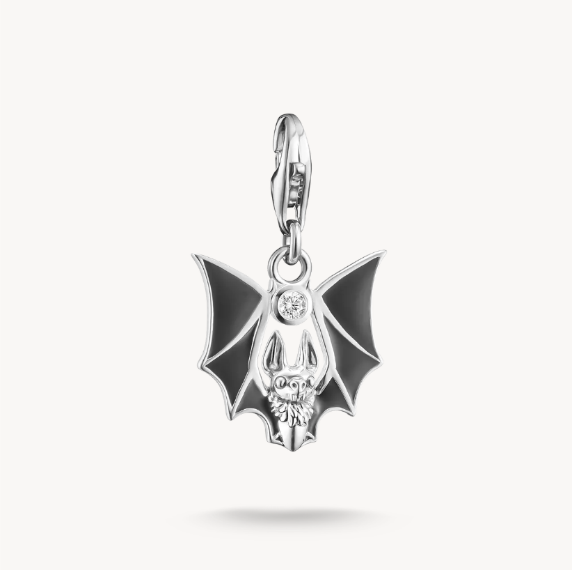 Thomas Sabo Sterling Silver Enamel Bat Charm