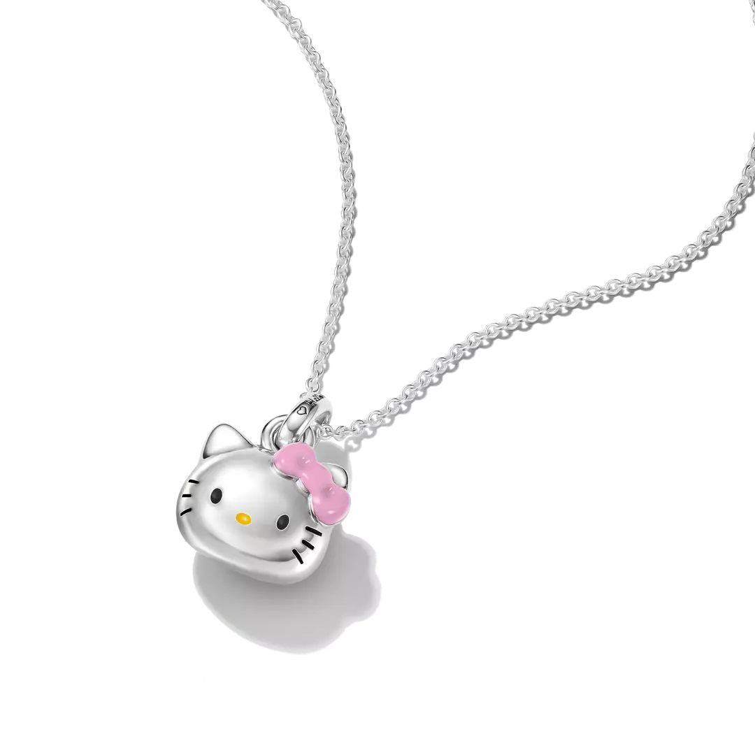 Thomas Sabo Hello Kitty Head Necklace in Pink