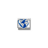 Nomination World Map on Heart Sterling Silver and Stainless Steel Composable Charm